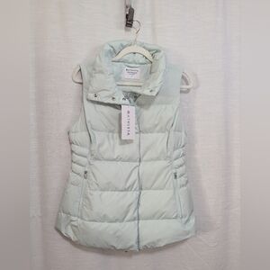 NWT Athleta Gilet Downtown Waterproof Down Filled Vest In Mist Blue S